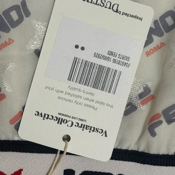 FENDI Mania Peated Midi Skirt Red Blue White Silk Blend Size XXS Designer Luxury - Picture 10 of 13